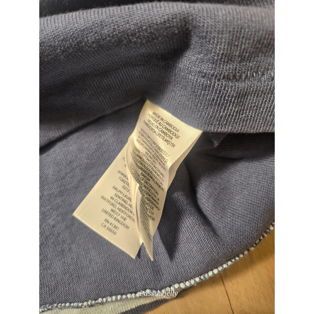 Polo Ralph Lauren Rugby Shirt Mens Medium NWT Blue Striped Colorblock England - Picture 7 of 10